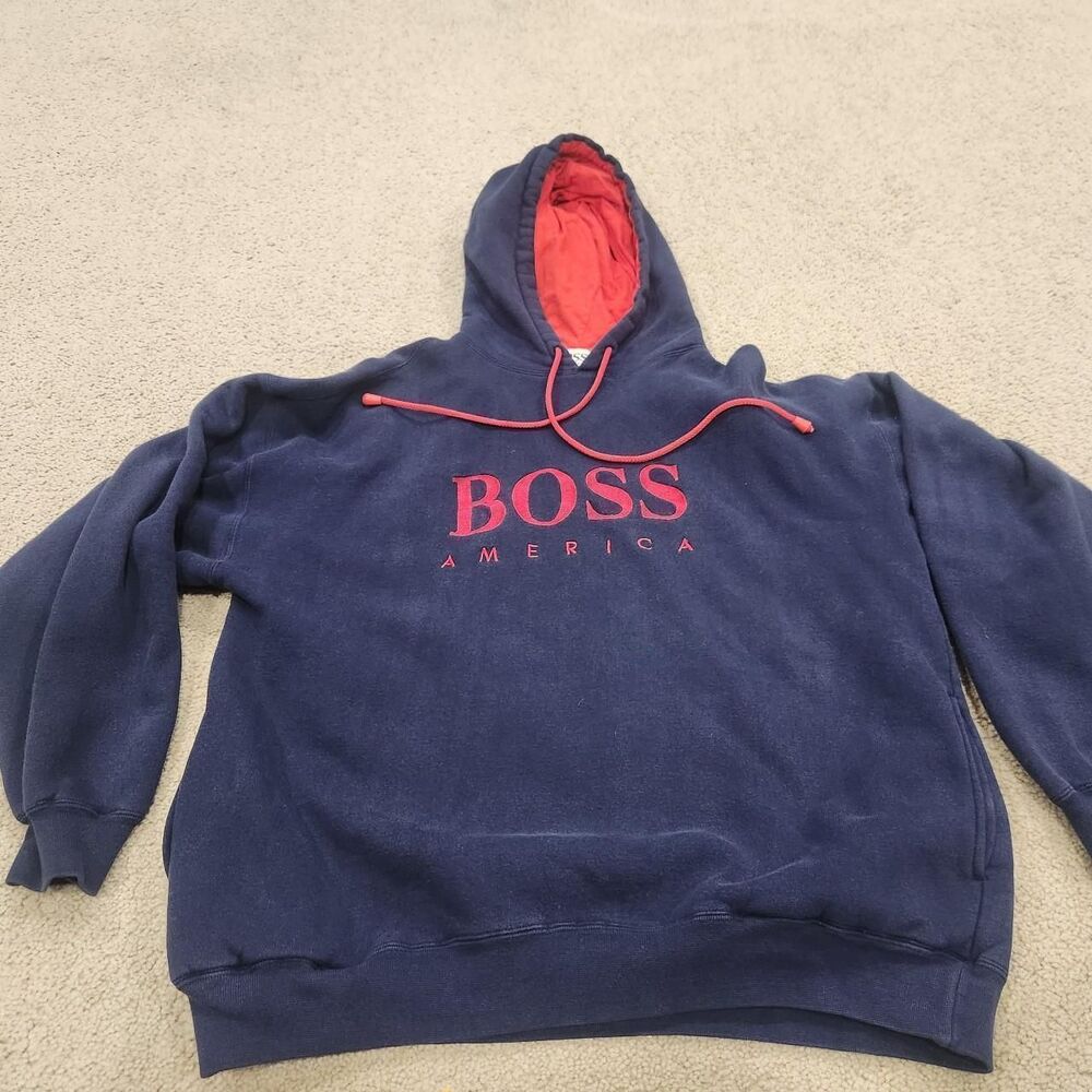 Boss Men's Navy Hoodie